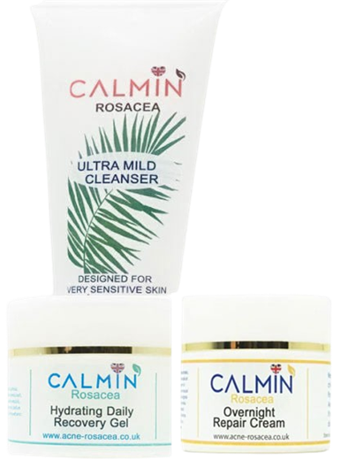 Hydrating Daily Recovery Gel, Overnight Repair Cream, and Ultra Mild Cleanser